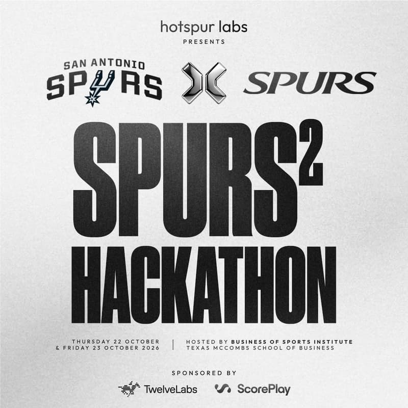 Cover Image for APPLY NOW: Spurs2 Hackathon @ UT Austin (Oct 22-23rd)