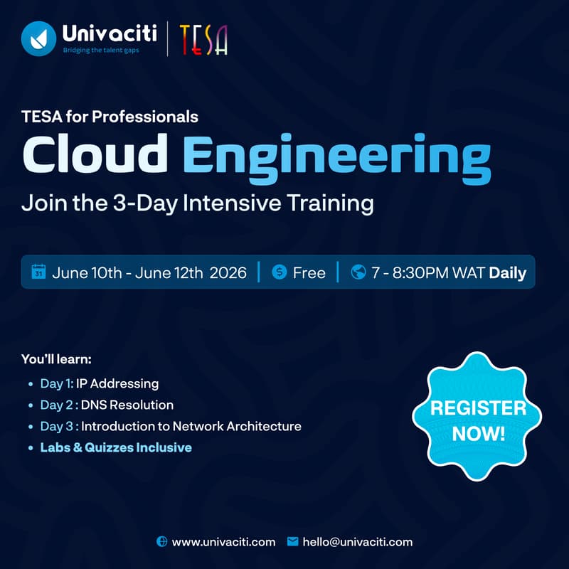 Cover Image for Cloud Engineering Training by Univaciti - Day 1