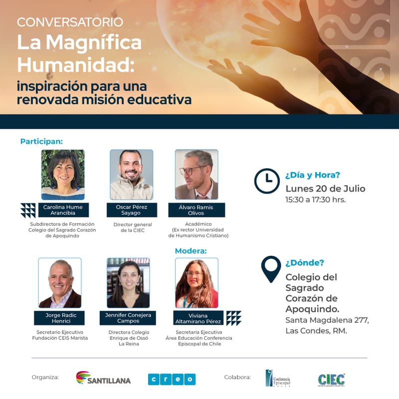 Cover Image for Invitación conversatorio Santillana / CREO: La Magnífica Humanidad