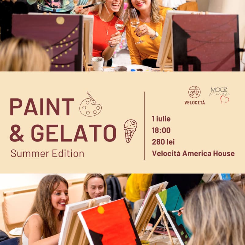 Cover Image for 🎨🥂Paint & Gelato @ Velocità - Summer Edition🎨🥂