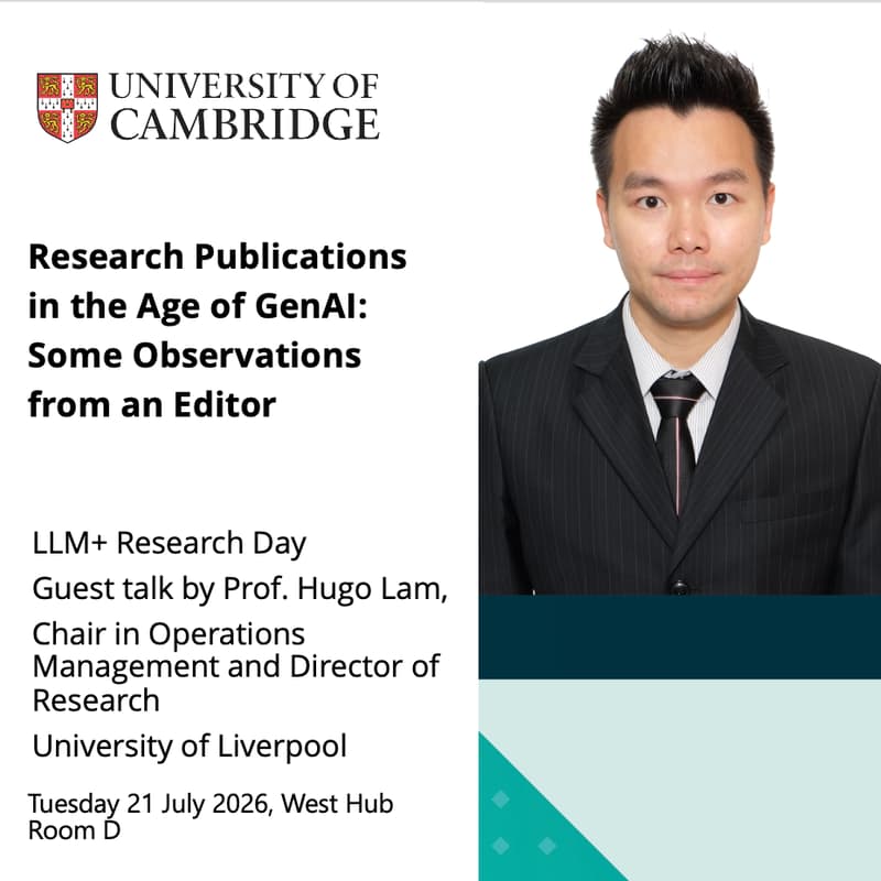 Cover Image for LLM+ Research Day | Research Publications in the Age of GenAI: Some Observations from an Editor