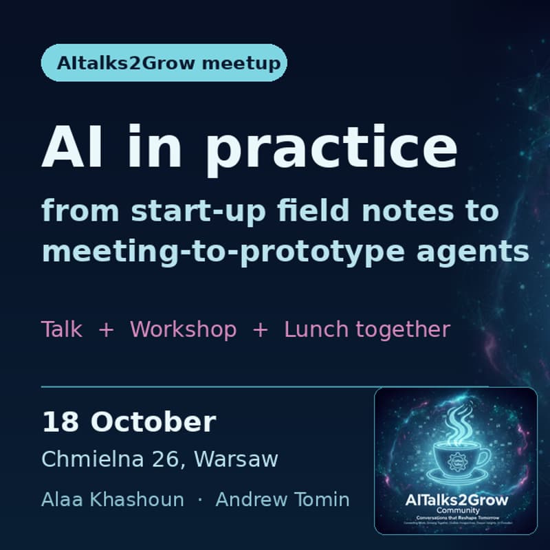 Cover Image for AI in practice: from a start-up built with Claude Code to an agent workflow from meeting to prototype