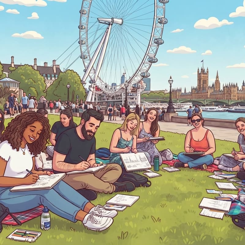 Cover Image for Chat, draw & Sunshine: A relaxed, screen-free afternoon of drawing, fresh air & meeting new people!