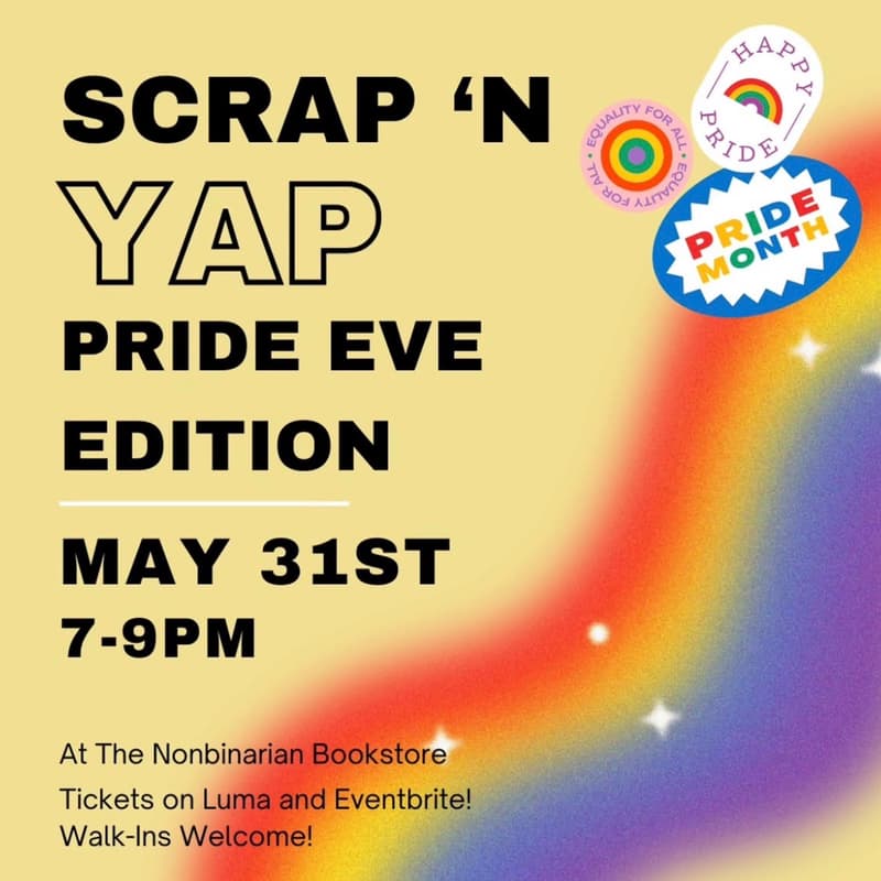 Cover Image for Queer Scrap 'N Yap at The Nonbinarian Bookstore!