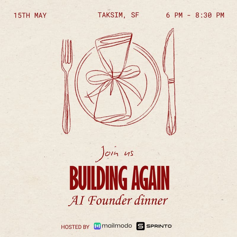 Cover Image for Building Again - AI Founder dinner