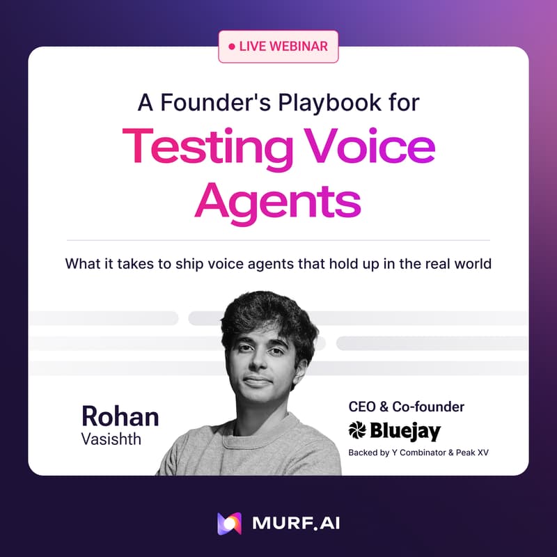 Cover Image for [Live Webinar] A Founder's Playbook for Testing Voice Agents