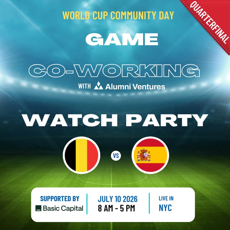 Cover Image for World Cup Community Day with Alumni Ventures & Basic Capital - Quarterfinals