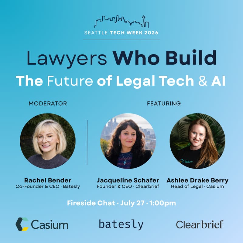Cover Image for Lawyers Who Build: The Future of Legal Tech & AI | Batesly x Clearbrief x Casium