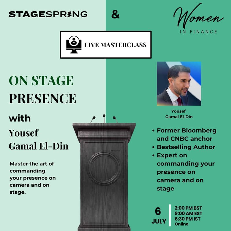 Cover Image for Women in Finance Group presents "On Stage Presence": A Live Masterclass