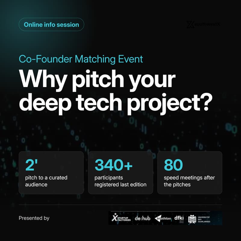 Cover Image for Info Session: Pitch at the Co-Founder Matching Event (3rd Edition)