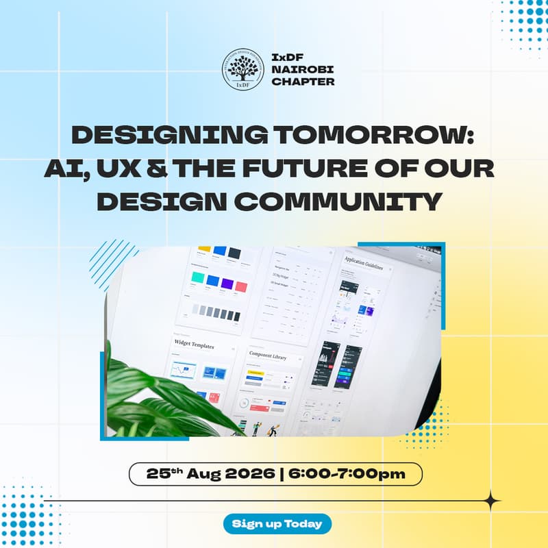 Cover Image for IxDF Nairobi Chapter- UX Designers Meetup