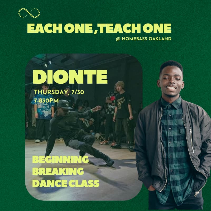 Cover Image for Each One, Teach One with Dionte - Beginning Breaking Dance Class