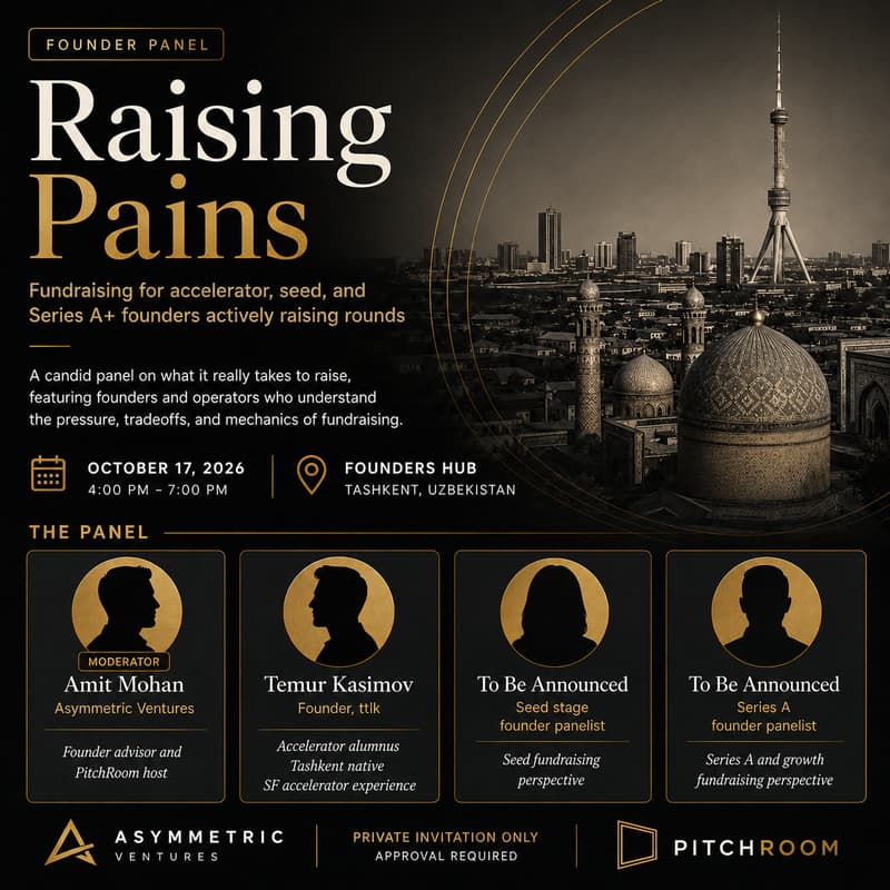 Cover Image for Raising Pains Founder Panel (PitchRoom Tashkent)