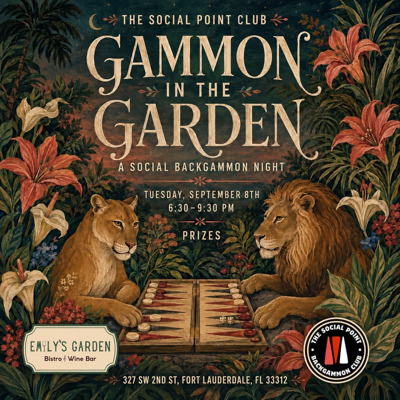 Cover Image for Gammon in The Garden: A Social Backgammon Night