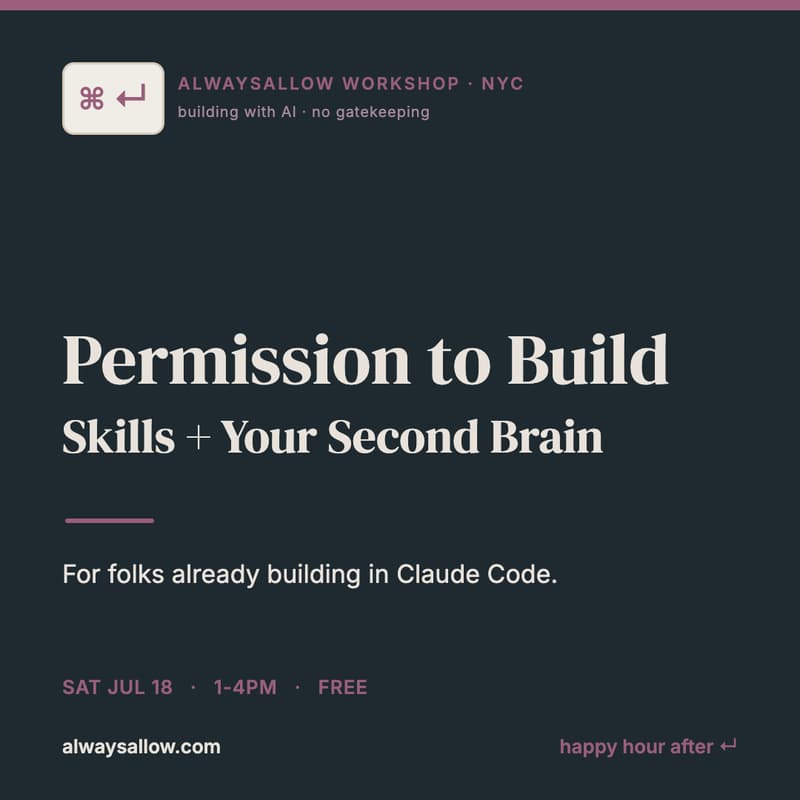 Cover Image for Allow Always: Permission to Build