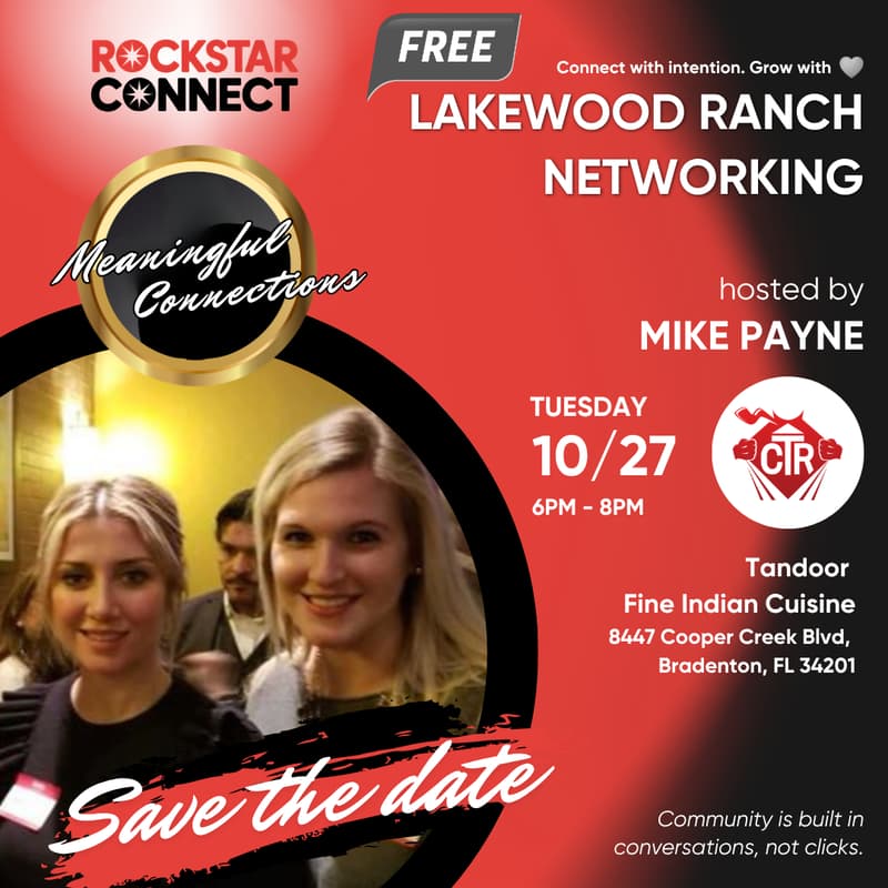 Cover Image for Free Lakewood Ranch Rockstar Connect Networking Event (October)