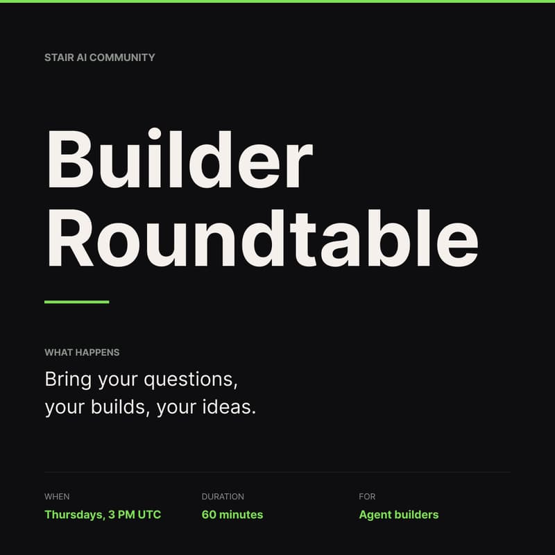 Cover Image for Agent Builder Roundtable