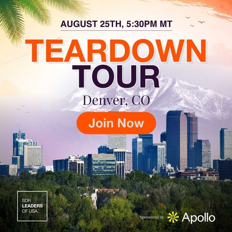 Cover Image for Teardown Tour: Denver | SDR Leaders of USA
