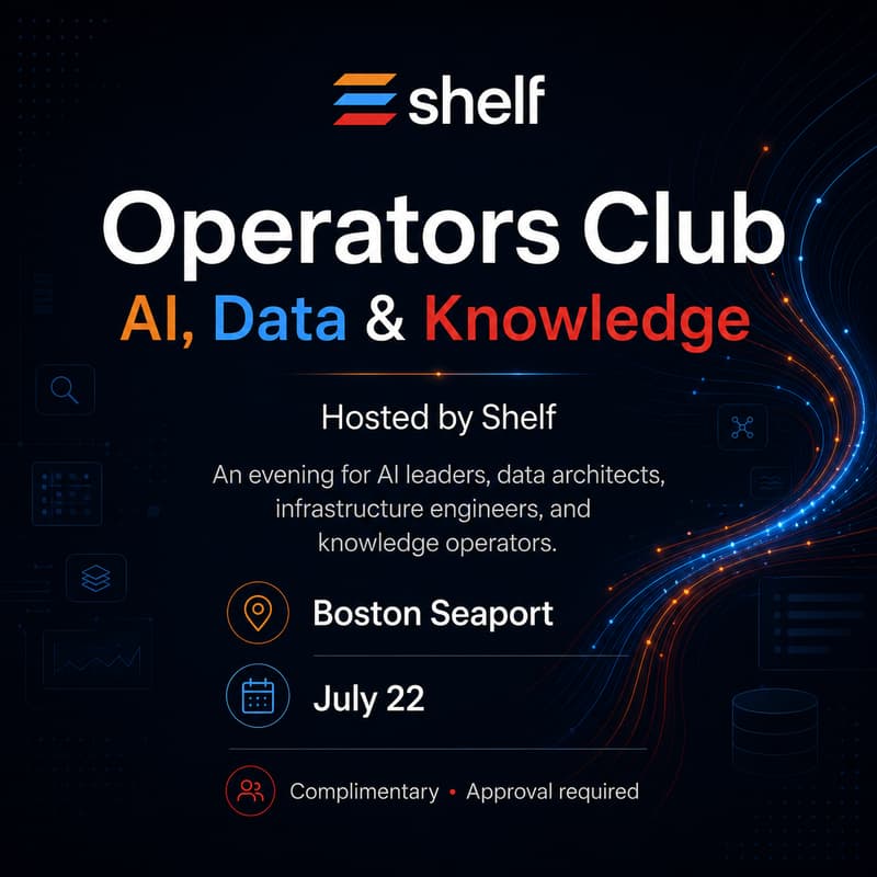 Cover Image for Operators Club: AI, Data & Knowledge hosted by Shelf