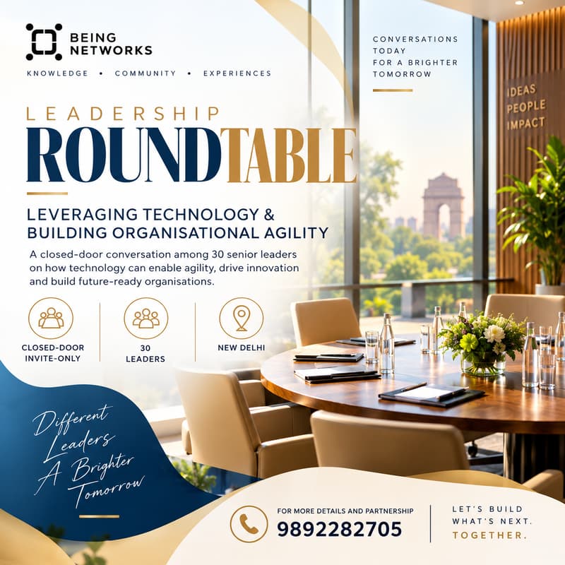 Cover Image for Delhi Leadership Roundtable and Design Thinking Masterclass by Dr Ruppal Walia Sharma