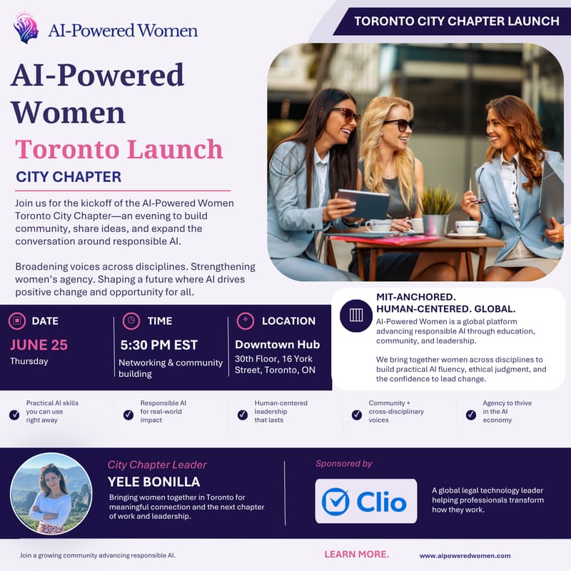 Cover Image for AI-Powered Women - Toronto City Chapter Launch