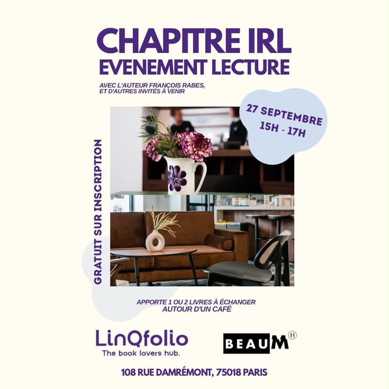 Cover Image for CHAPITRE IRL : Meet Up Littéraire & Talk Auteur