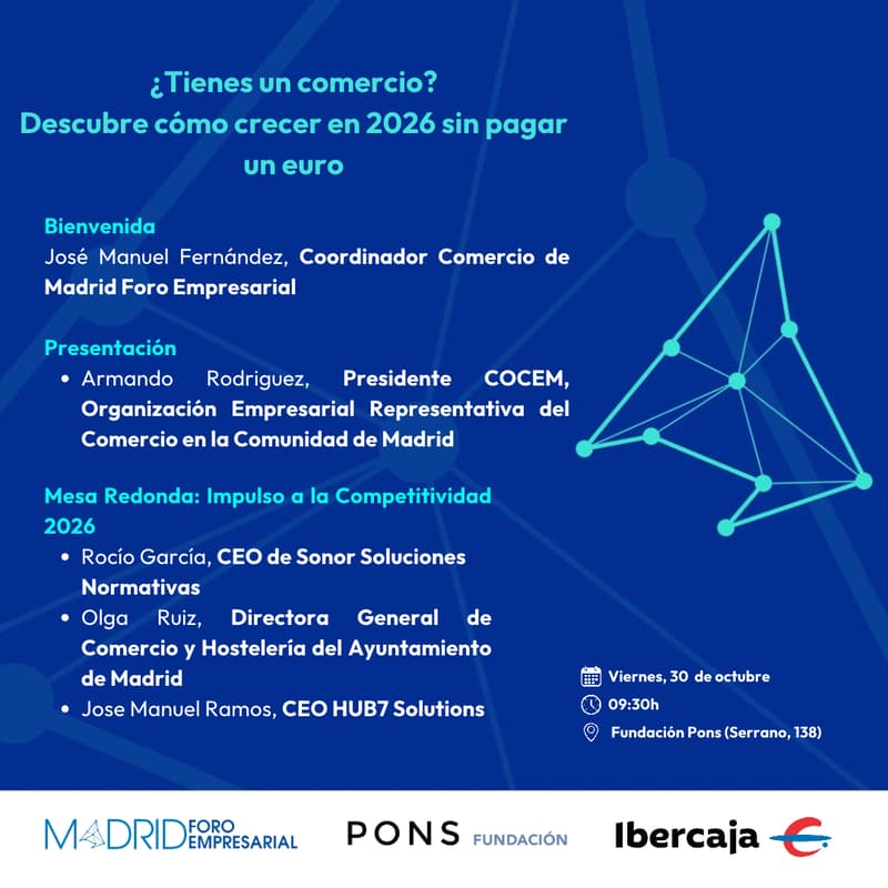 Cover Image for Mesa redonda ¿Tienes un comercio? Descubre cómo crecer en 2026 sin pagar un euro