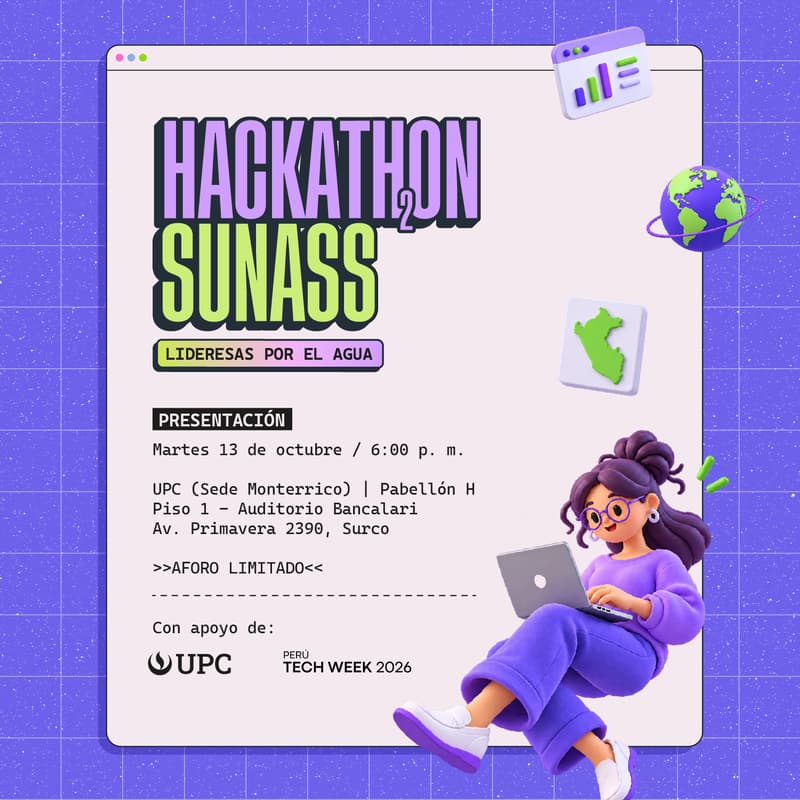 Cover Image for Presentación de la Hackathon de Mujeres "Lideresas por el Agua" - Sunass 2026