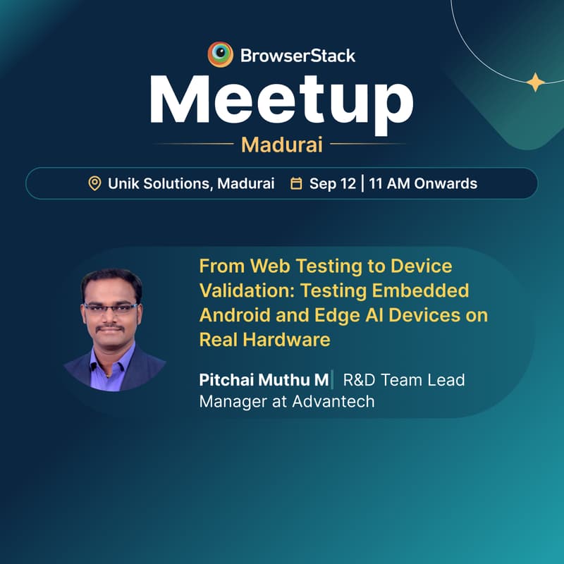Cover Image for BrowserStack QA Meetup - Madurai