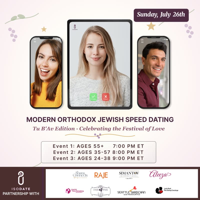 Cover Image for Modern Orthodox Video Speed Dating - Tu B'av Edition