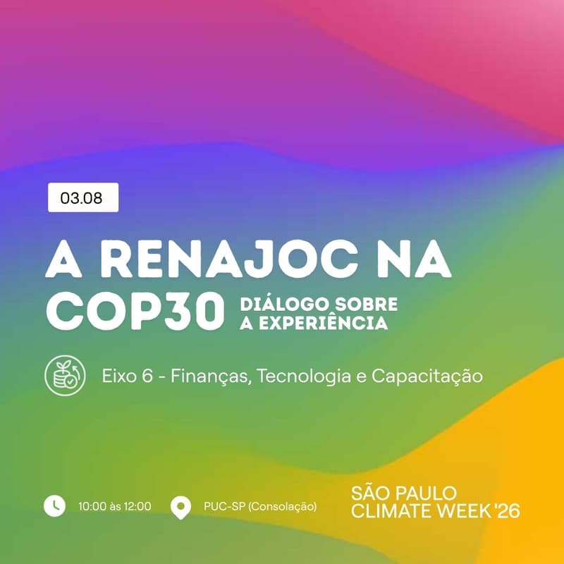 Cover Image for RENAJOC NA COP30 - Diálogo sobre a experiência |SP Climate Week