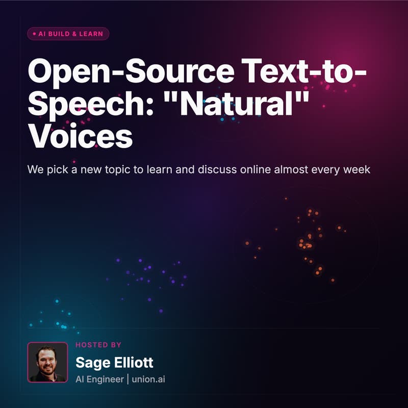Cover Image for Open-Source Text-to-Speech: "Natural" Voices - AI Build & Learn