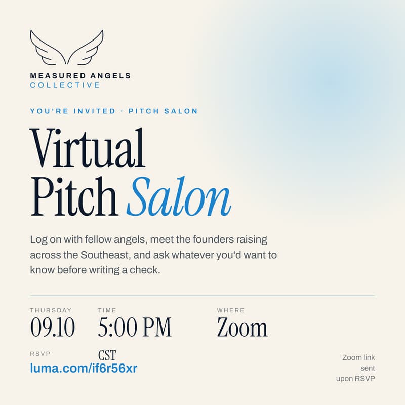 Cover Image for Measured Angels Collective: Virtual Pitch Salon