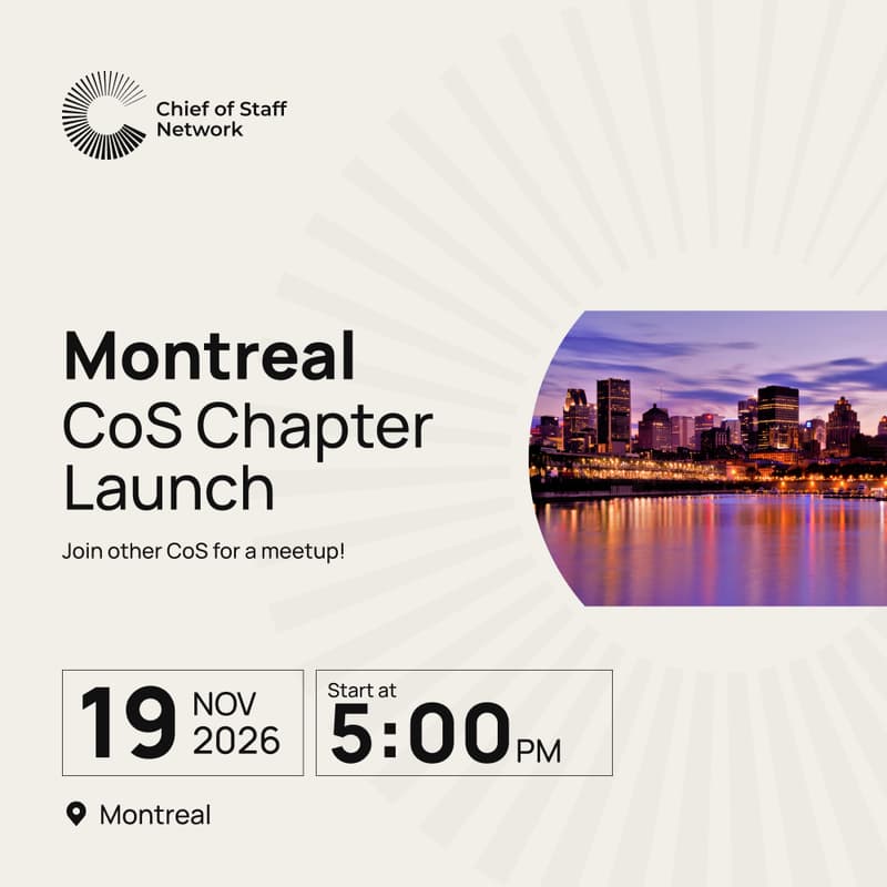 Cover Image for Montreal Chief of Staff Chapter Launch