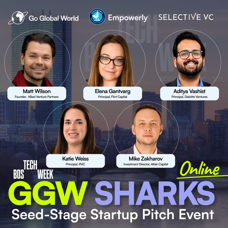 Foto de portada de GGW Sharks. Startup Pitch & Networking - #BOSTechWeek