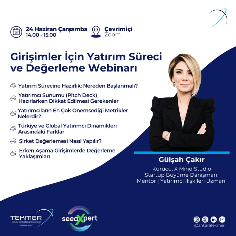 Cover Image for Girişimler İçin Yatırım Süreci ve Değerleme Webinarı