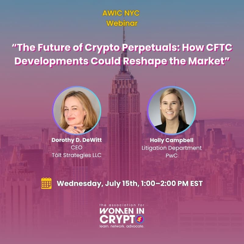 Cover Image for AWIC NYC Webinar: Onshoring Perpetuals, CFTC Developments & Crypto Market Impact
