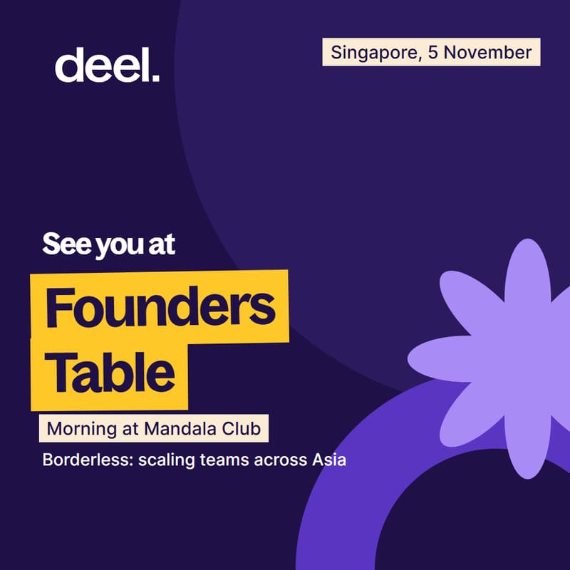 Cover Image for Deel Founders Table | Singapore Edition