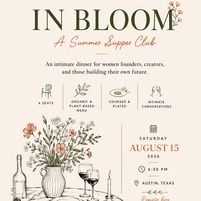 Cover Image for In Bloom — A Supper for Women Founders
