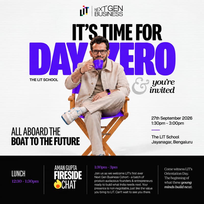Cover Image for Day Zero at LIT School | with Aman Gupta