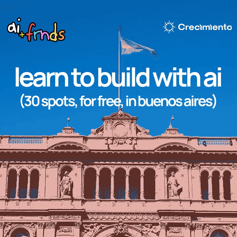 Cover Image for i show my friend how to build his first ai app -- live on stage in buenos aires