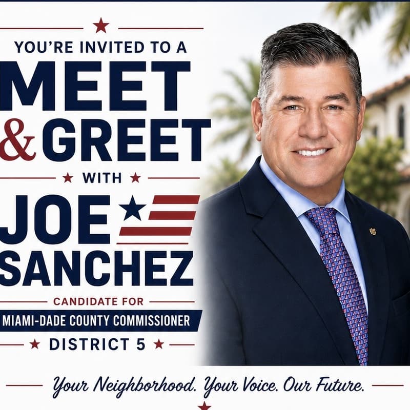 Cover Image for Meet and Greet Joe Shanchez Candidate for Miami Dade County Commissioner District 5