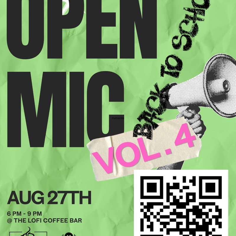 Cover Image for Open Mic Night Vol 4 (BACK TO SCHOOL). - Hosted by Ghost Noise