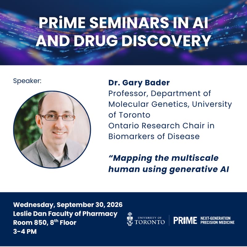 Cover Image for PRiME Seminars in AI and Drug Discovery