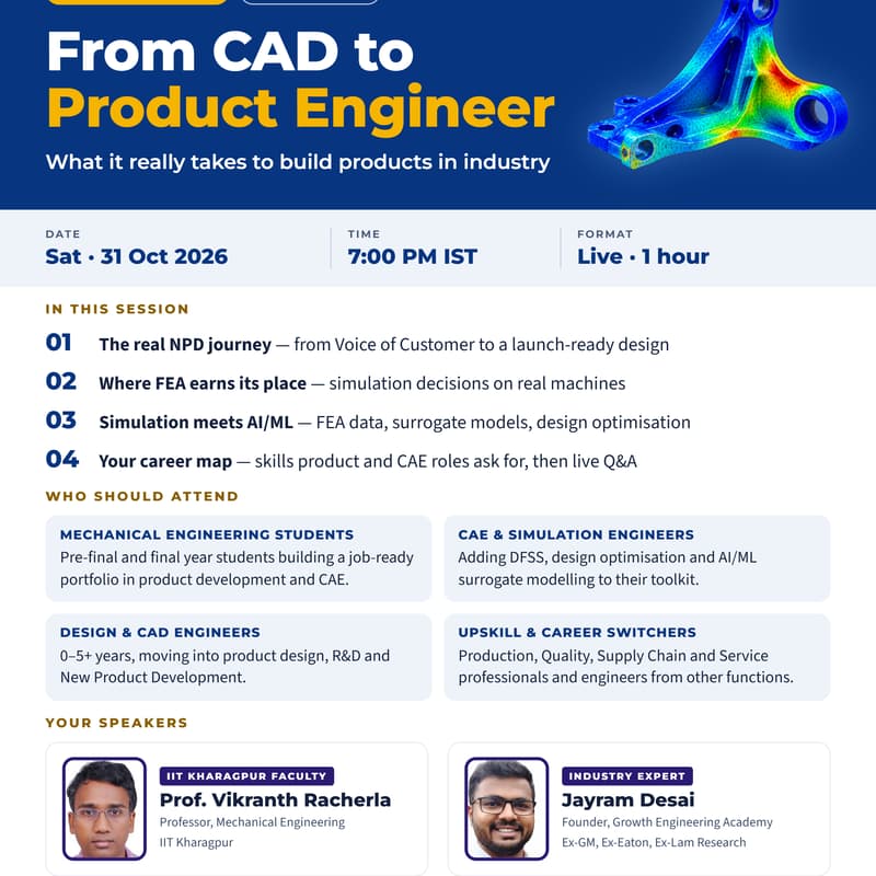 Cover Image for Free Webinar: From CAD to Product Engineer