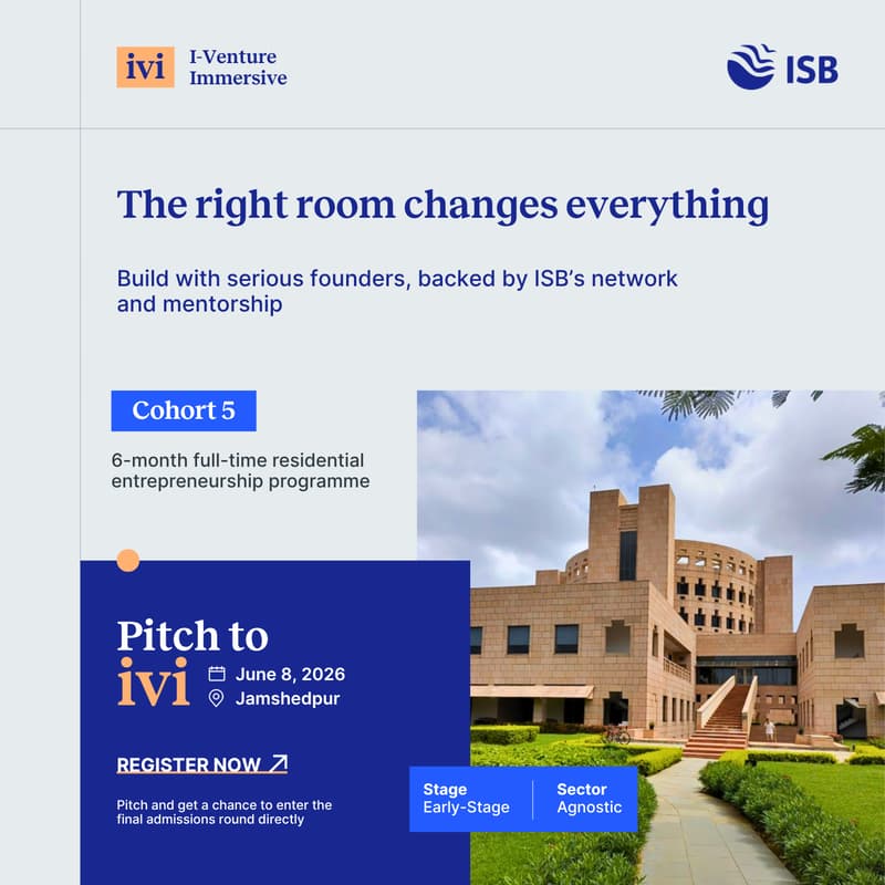 Cover Image for Pitch to ivi | Jamshedpur | June 8, 2026, | 10:00 AM - 3:00 PM