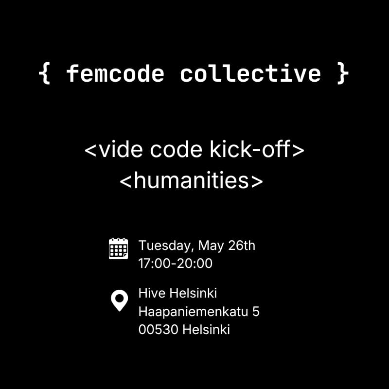 Cover Image for Femcode Collective: vibe code kick-off, humanities