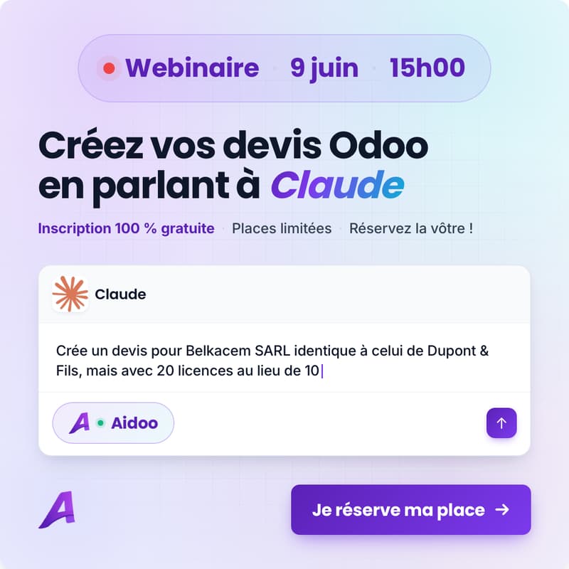 Cover Image for Créez vos devis Odoo en parlant à Claude - Français - Aidoo