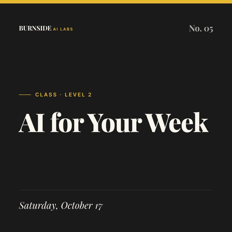 Cover Image for AI for Your Week