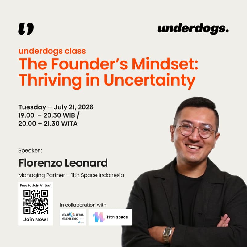 Cover Image for underdogs class: The Founder’s Mindset, Thriving in Uncertainty
